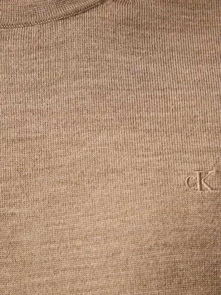 Calvin Klein pulóver férfi gyapjú barna
