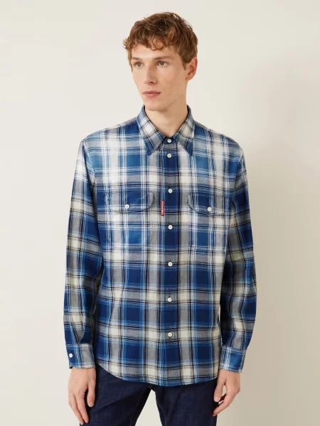 Koszula Canadian Vintage Comfort Fit blau biała