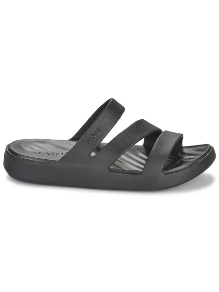 Pántos félcipő Crocs fekete
