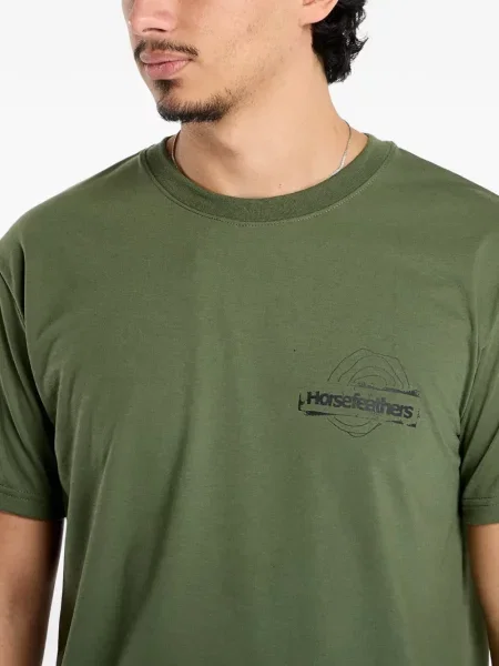 Tricou Horsefeathers cu imagine verde