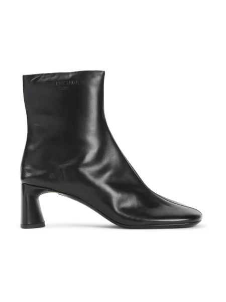 Lniane botki Balenciaga czarne