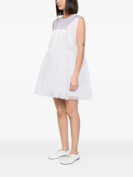 Rochie mini Cecilie Bahnsen fără mâneci alb