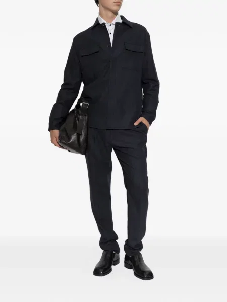 Pantaloni Eleventy de lână albastru
