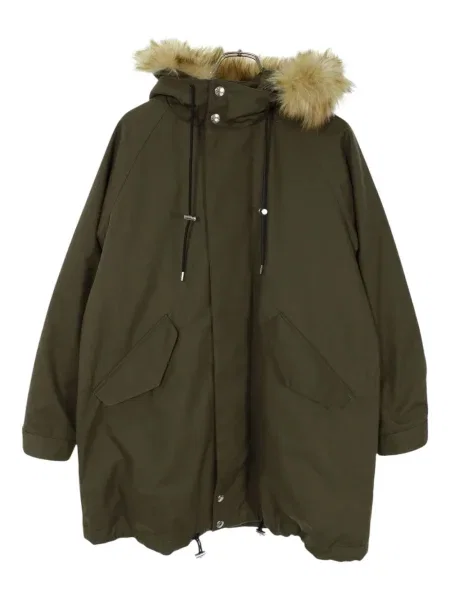 Parka Mackintosh z kapturem zielona