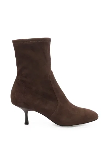 Cizme scurte Stuart Weitzman din piele de căprioară maro