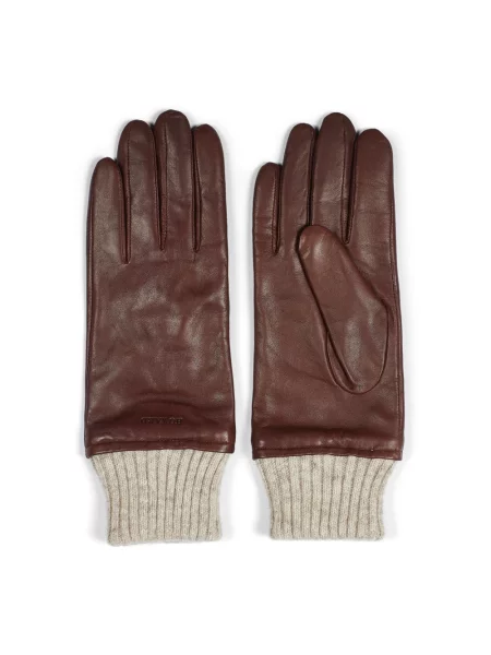 Rękawiczki Howard London wełniane brązowe