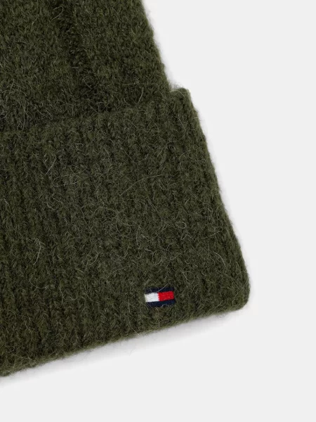 Tommy Hilfiger Čiapka s prímesou vlny zelená