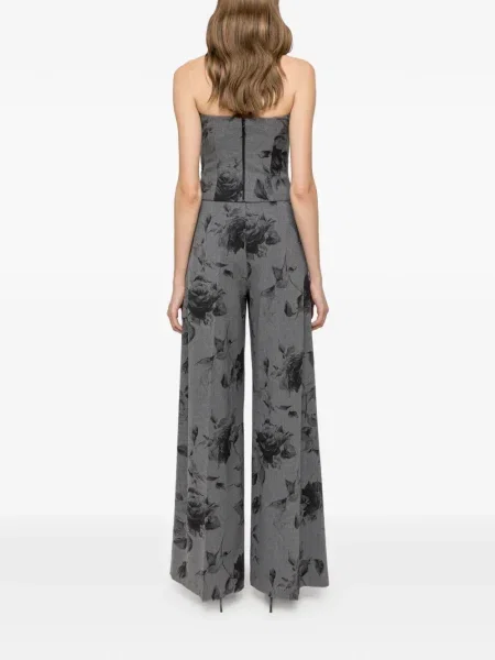 Top Nissa cu model floral cu imagine gri