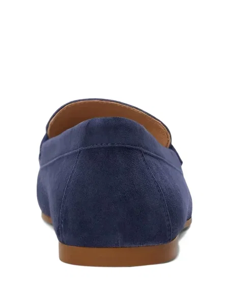 Pantofi cu toc Lauren Ralph Lauren din piele de căprioară cu autograf albastru