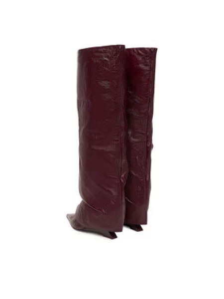 Kožené kozačky Naked Wolfe Stated na Stated.Burgundy vínová