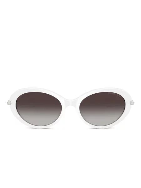 Ochelari de soare rotunzi Michael Kors alb