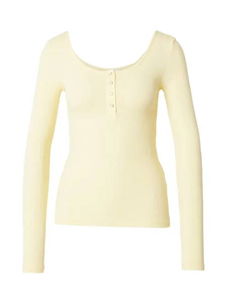 PIECES Tričko PCKITTE světle žlutá