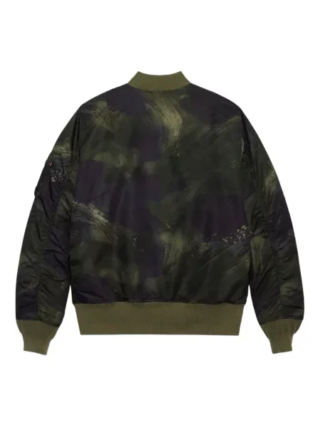 Geacă Alpha Industries cu model camuflaj verde