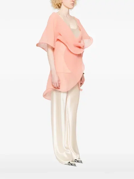 Top Genny drapowany pomarańczowy