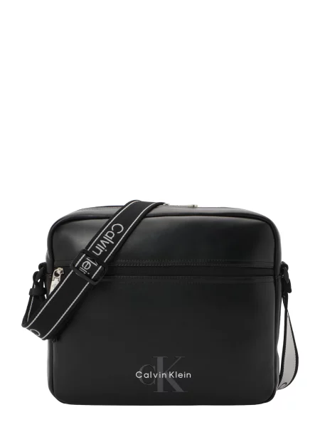 Calvin Klein Geantă de umăr gri închis alb negru