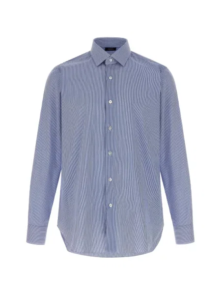 Риза Barba на райета синьо