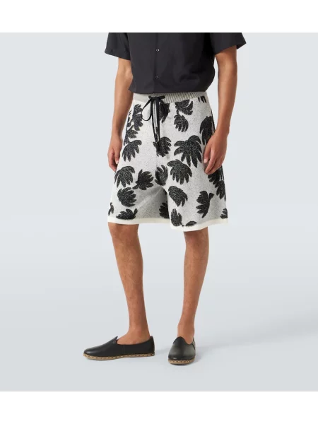 Pantaloni scurți Commas din jacard alb