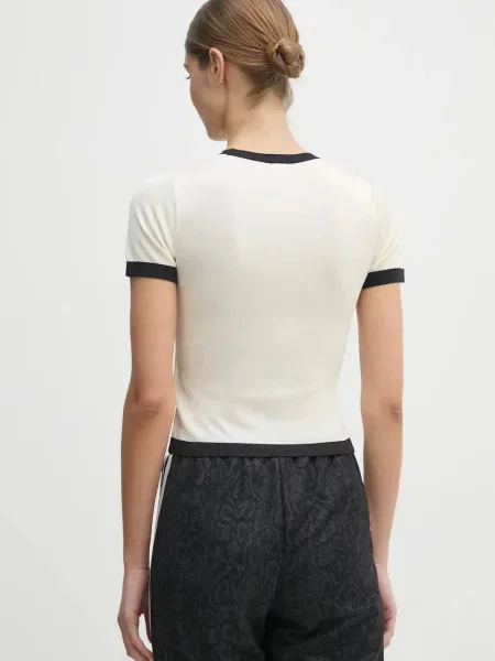 Pletené lehký tričko Adidas Originals béžové