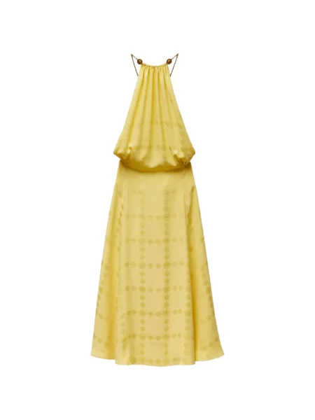 Rochie midi Versace din satin galben