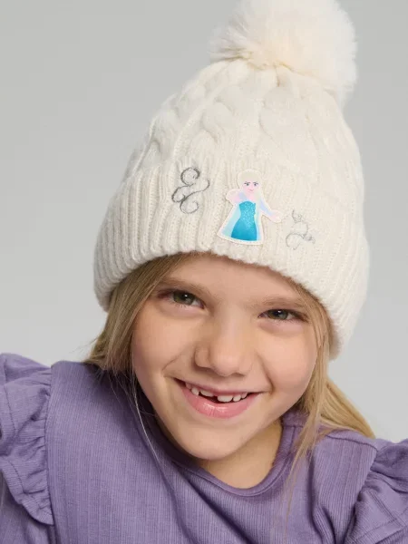 Sinsay Čepice s bambulí Frozen krémová