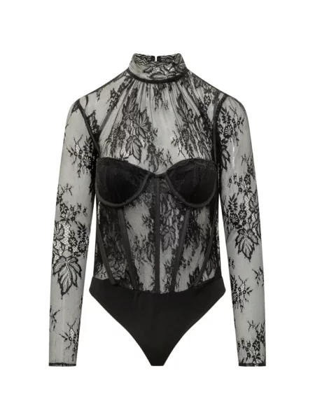 Body Actualee din dantelă negru