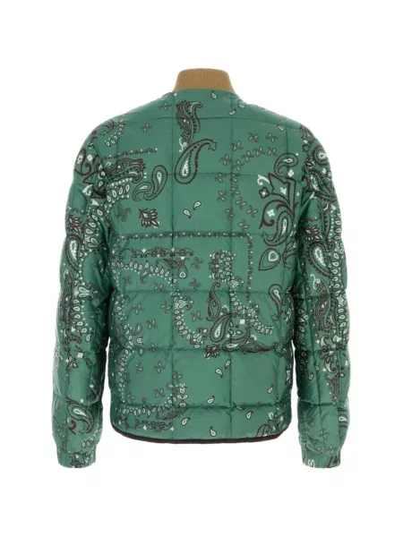 Reversibil geacă Moncler cu imagine cu model paisley verde