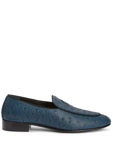 Pantofi loafer Giuseppe Zanotti din piele albastru