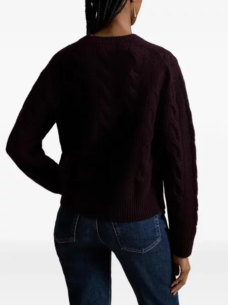 Scurt șapcă Polo Ralph Lauren cu broderie din jerseu maro