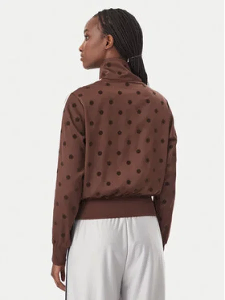 Adidas Originals dukserica na zakopčavanje za žene Satin Polka Dots smeđa