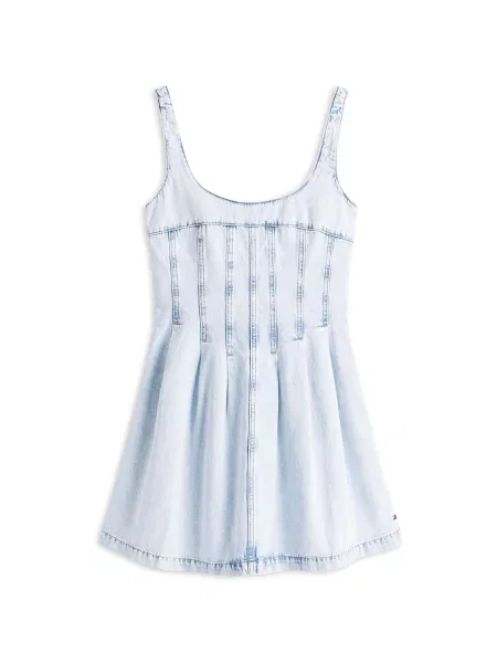 Rochie din denim Tommy Jeans albastru