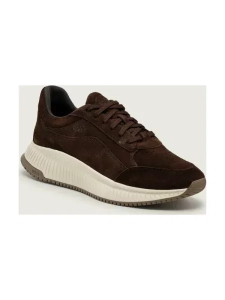 BOSS BLACK Sneakers TTNM EVO_Runn_sdwxbr | piele întoarsă negru