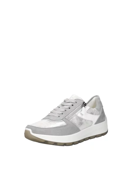 Sneakersy Ara sznurowane skórzane szare
