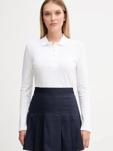 Блуза с дълги ръкави Lacoste дамска черно бяло