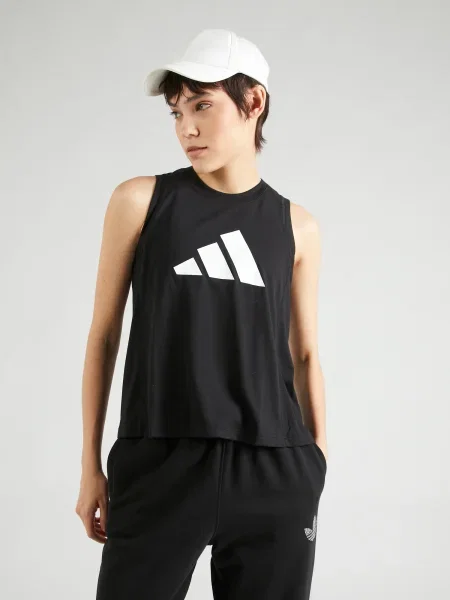 ADIDAS PERFORMANCE Sport top negru alb