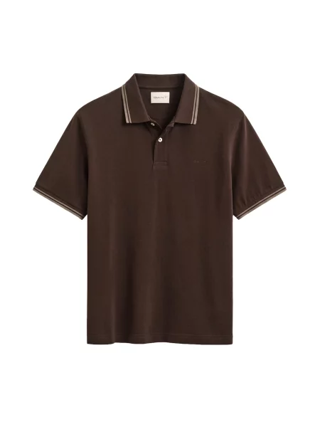 GANT Tricou / ciocolatiu bej