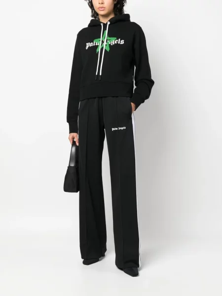 Raštuotos kelnės Palm Angels juoda