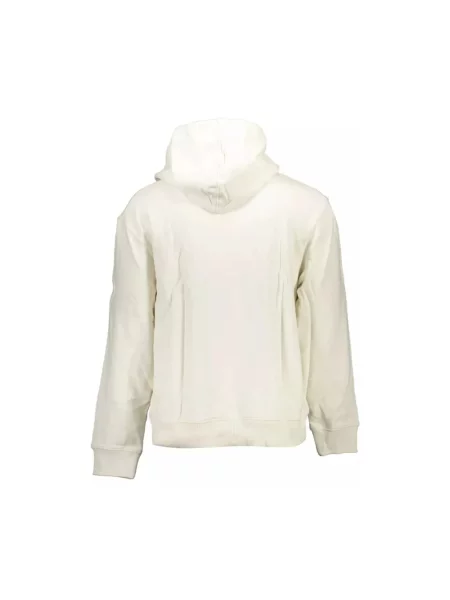 Bluza z kapturem Calvin Klein Jeans z kapturem z długim rękawem biała