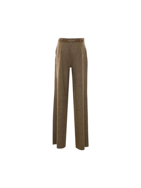 Spodnie Max Mara Studio wełniane zielone