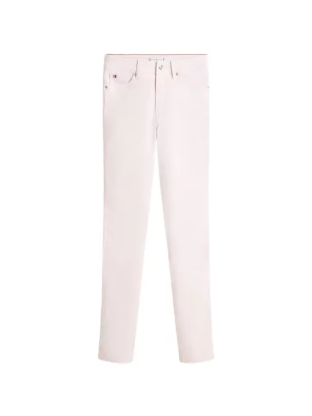Blugi drepți Tommy Hilfiger roz