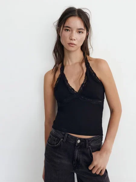 Pull&Bear Top čierna