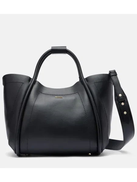 Geanta de piele Max Mara din piele negru