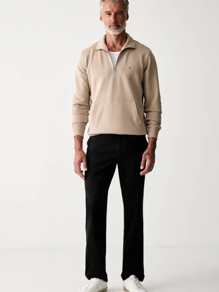 Tommy Hilfiger pantaloni regular pentru bărbați cu negru