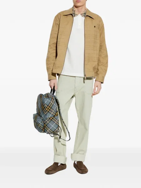 Gulerat polo Burberry în carouri alb