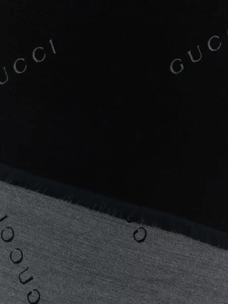 Fular Gucci cu imagine negru