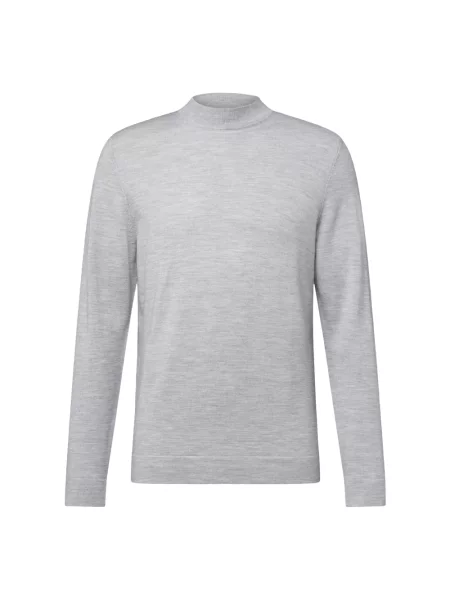 Lniany sweter z golfem Drykorn szary