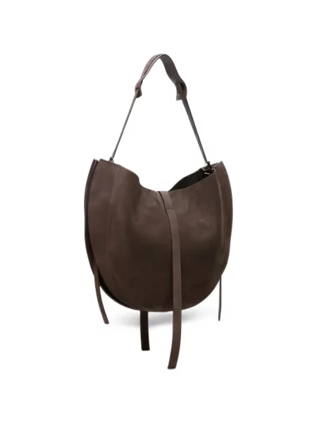 Geantă shopper Minobossi din piele de căprioară maro
