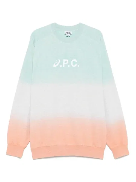 Pulover A.p.c. cu imagine verde