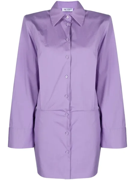 Rochie tip cămașă The Attico de costum violet