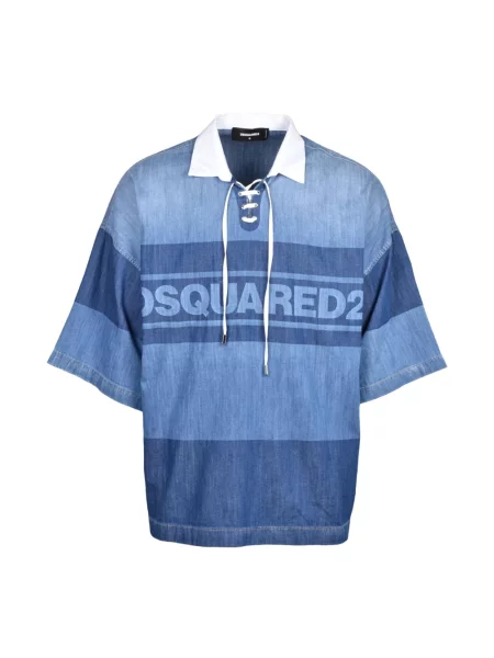 Koszulka polo Dsquared2 niebieska