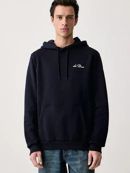Les Deux bluza z kapturem granatowa